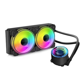 Tản nước COOLMOON 240 hiển thị nhiệt độ màu Đen