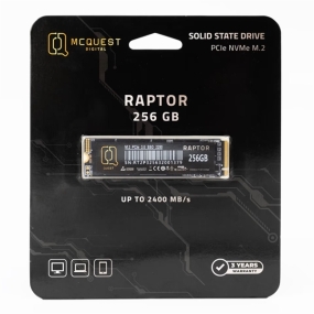 SSD MCQUEST RAPTOR 256Gb PCLE NVME M2 UP TO 2400MBs