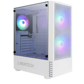 CASE MONTECH X2 MESH WHITE ( Tặng kèm 3 Fan)