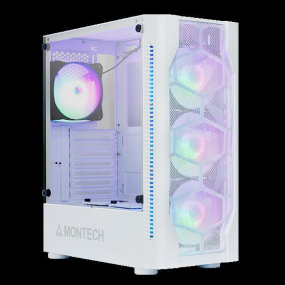 Case MONTECH X1 WHITE (Tặng kèm 4 Fan)