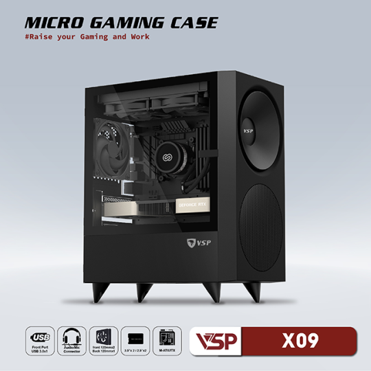 Case VSP X09 MICRO GAMING ĐEN
